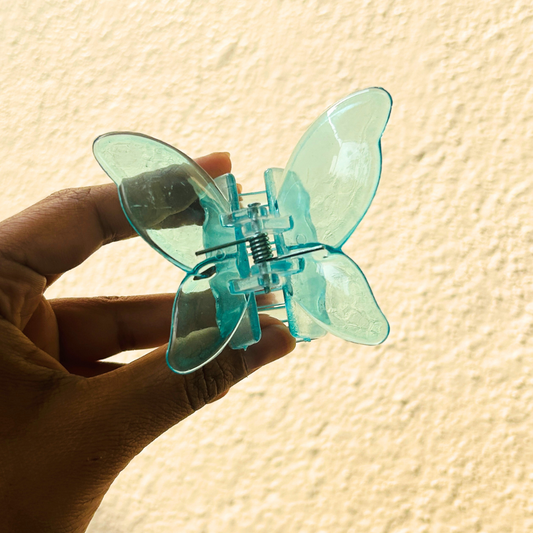 Blue Butterfly Claw Clip - Large