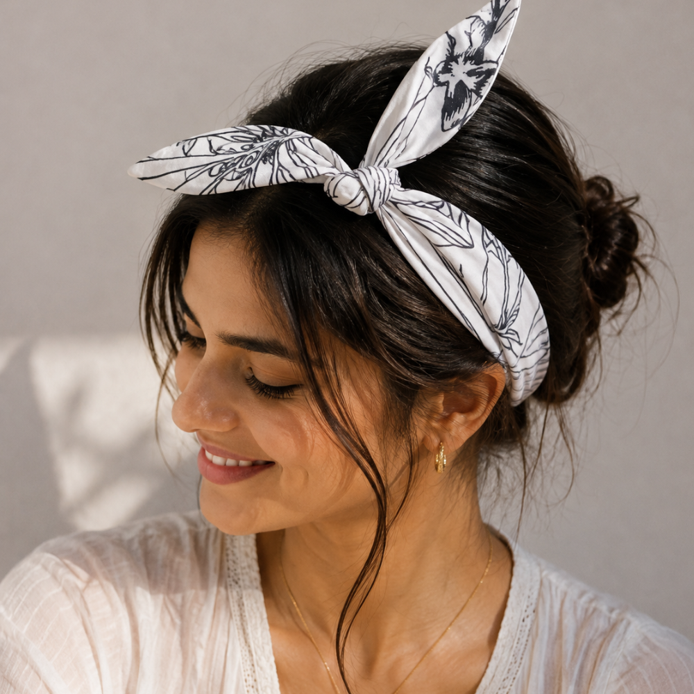 Black Prints TIY Headband