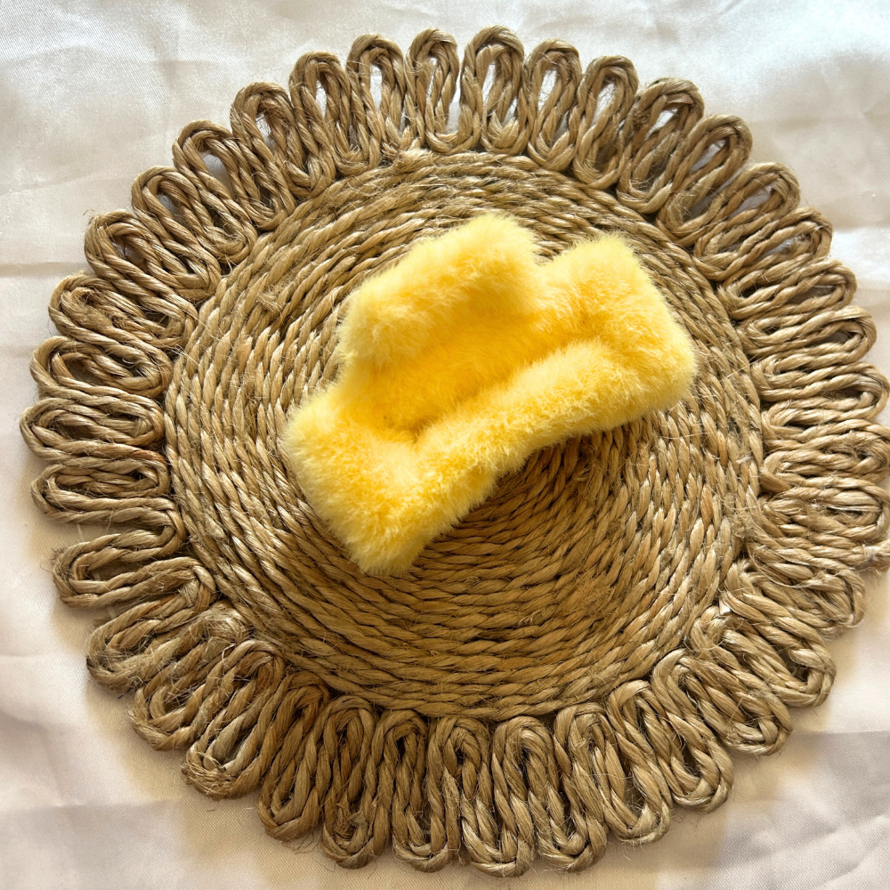 Rectangle Fur Claw Clip - Large