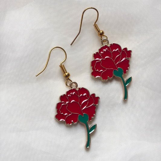 Carnation Earrings - Flower Collection