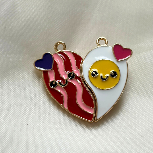 Best Friends Magnetic Keychains - Bacon and Egg