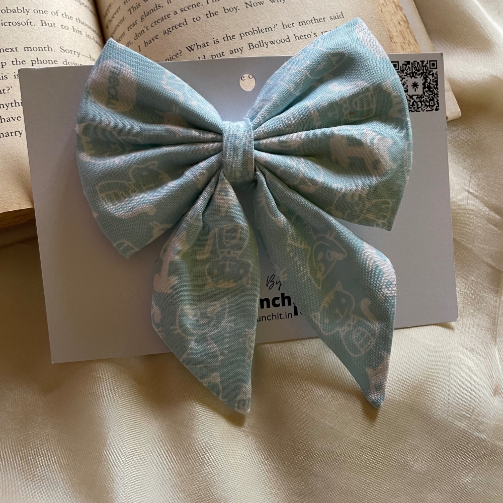 Cat Prints -  Pigtail Bow