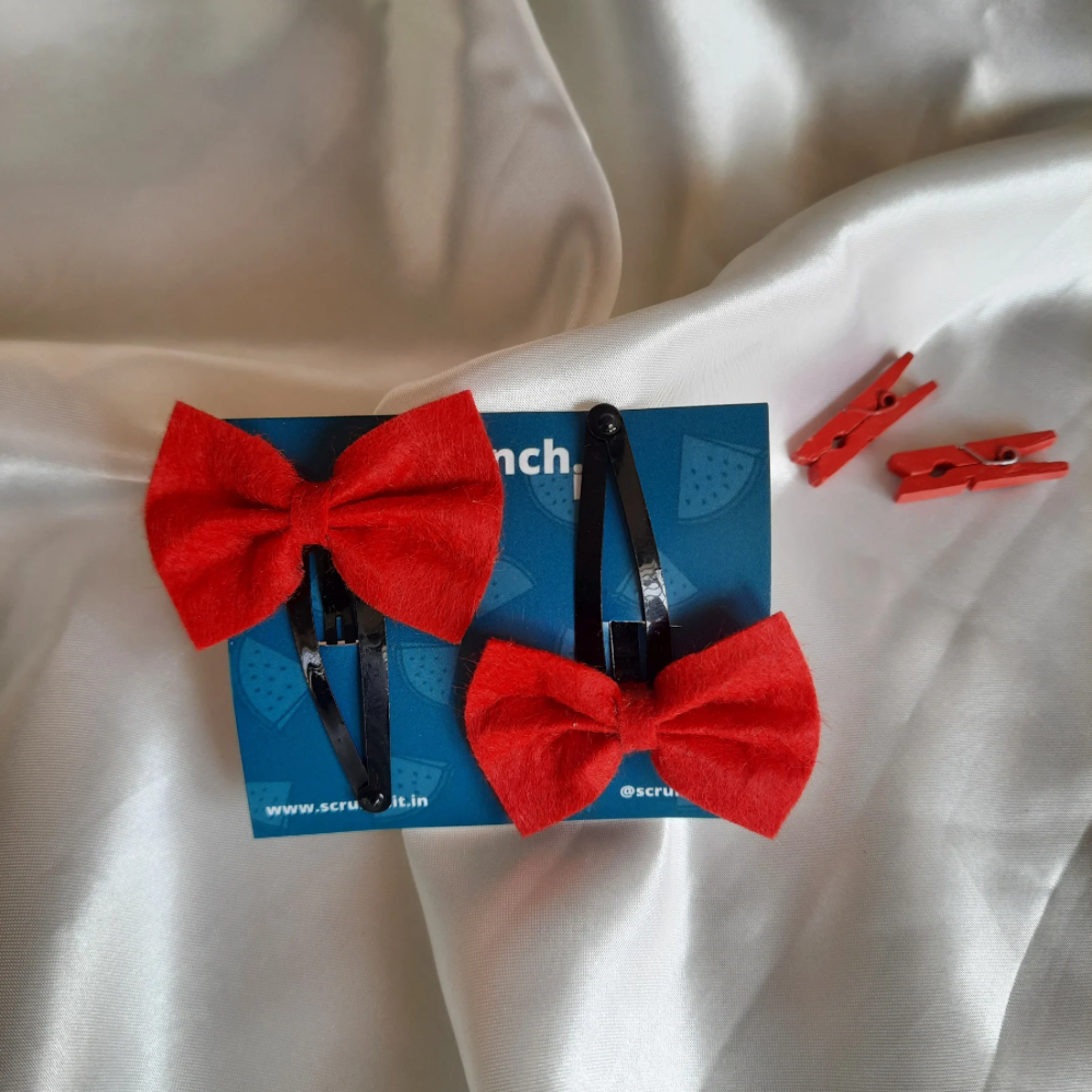 Set of 16 Felt Micro Bows