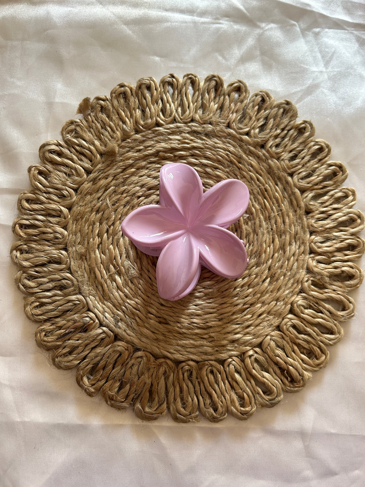 Glossy Flower Claw Clip - Medium
