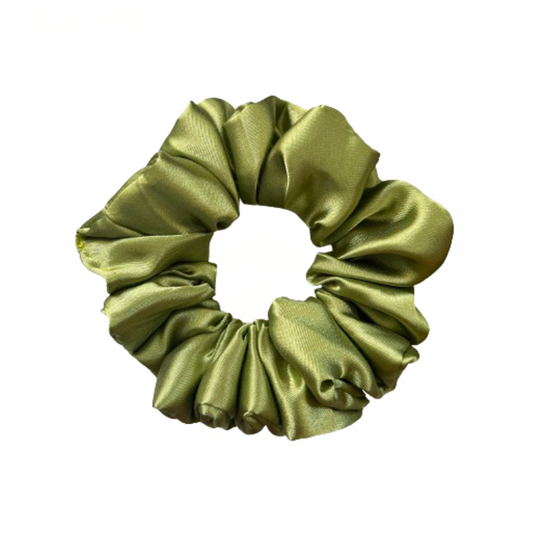 Grass - Green Satin Scrunchie