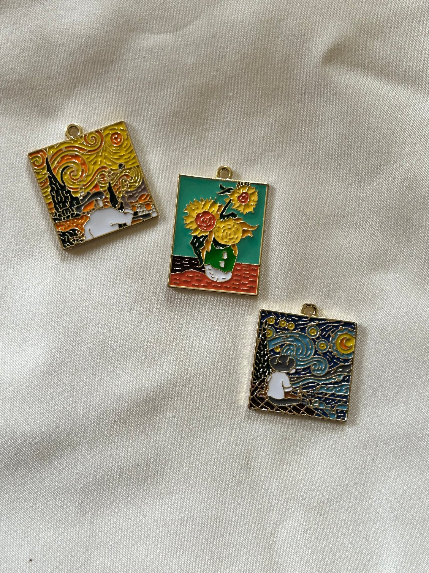 Van Gogh Painting Phone Charm