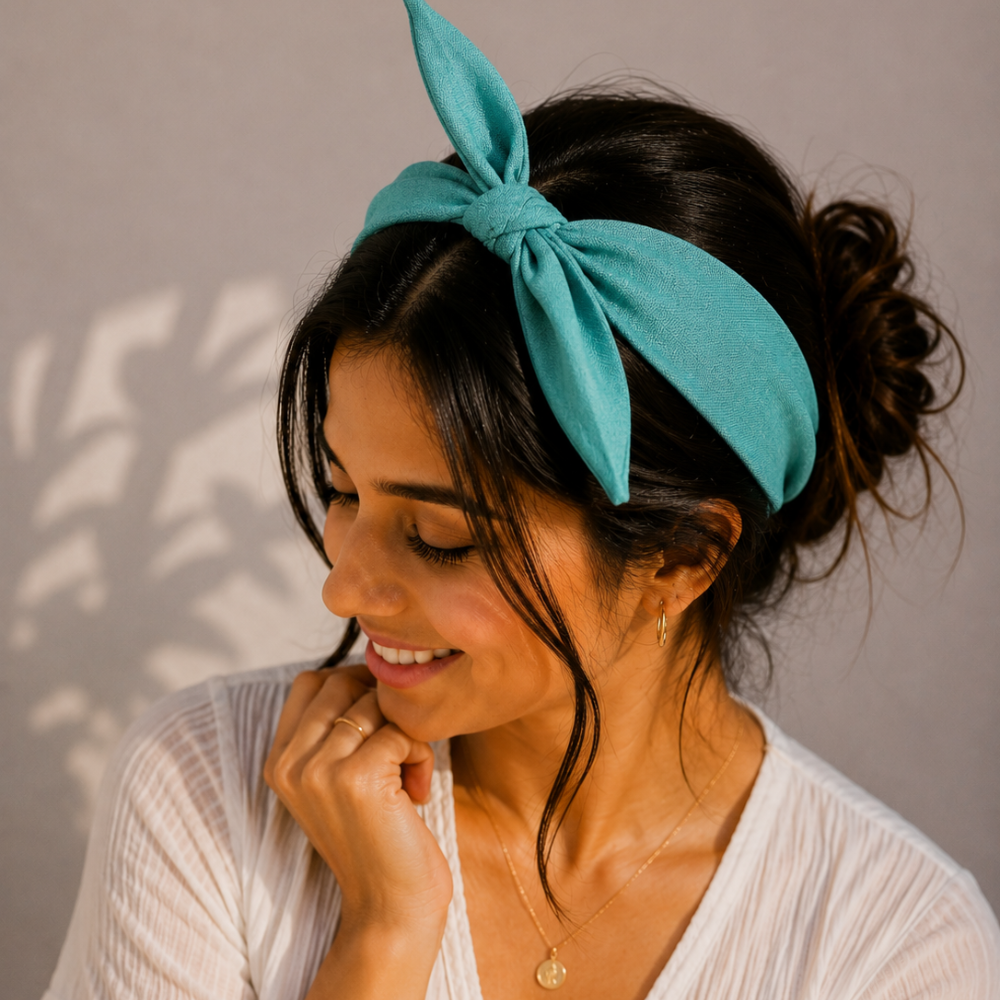 Aqua Blue TIY Headband