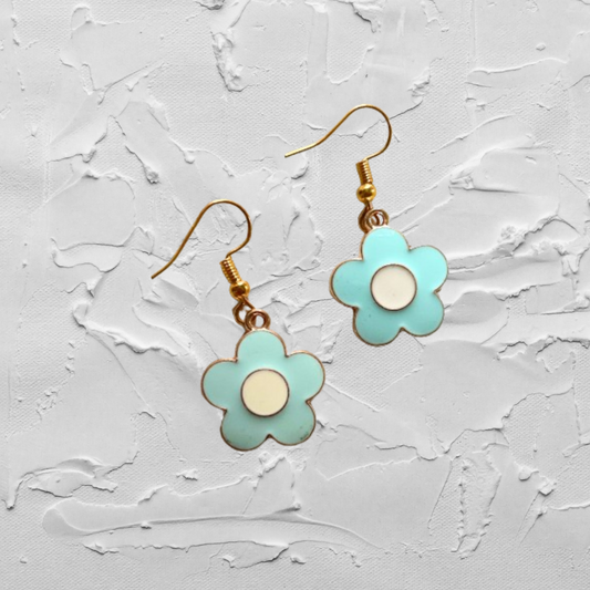 Blue Flower Earrings