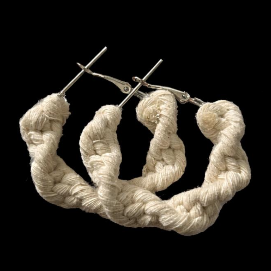 Macrame Twisted Hoops