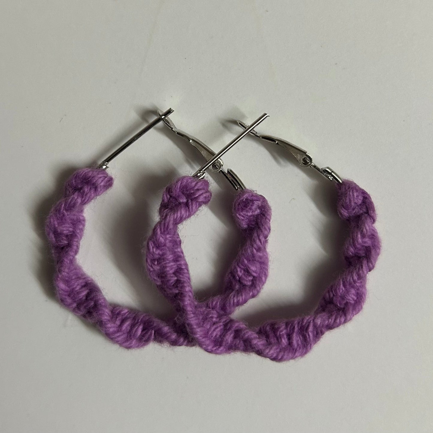 Purple Twisted Hoops