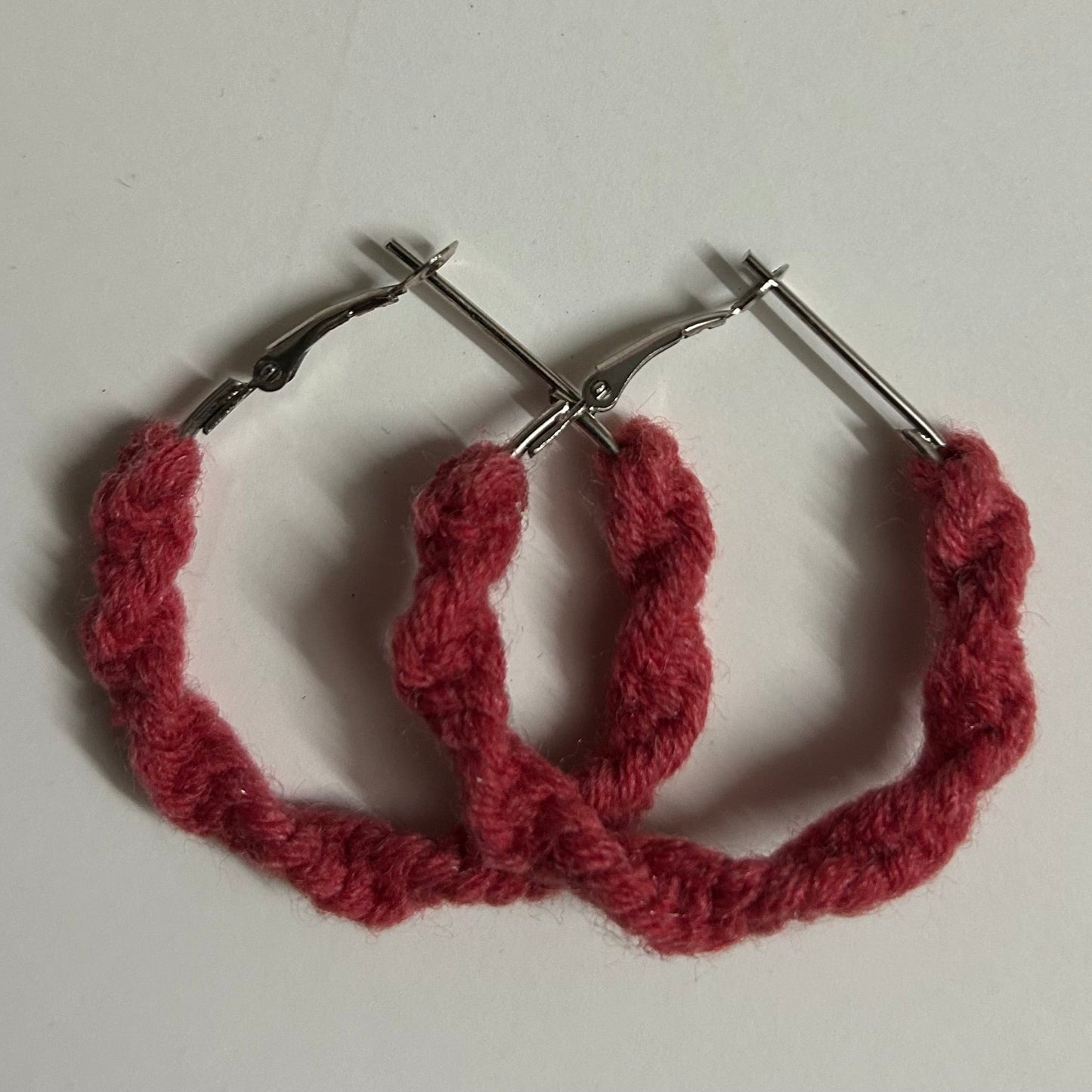 Peach Twisted Hoops